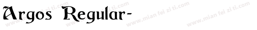 Argos Regular字体转换
